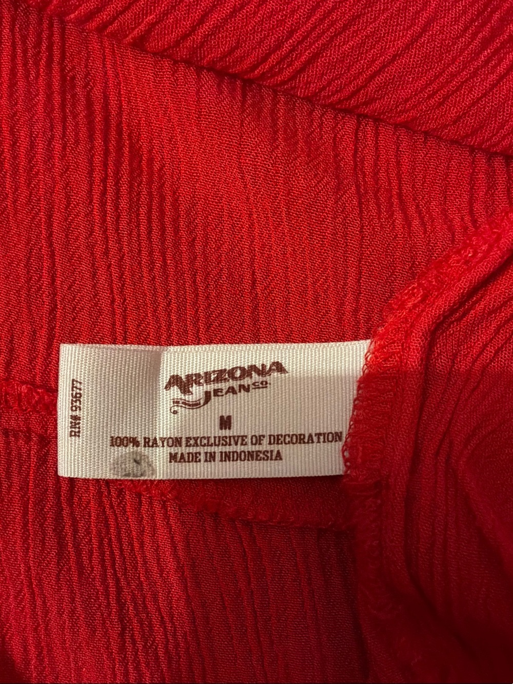 🌙✨Arizona Jean Company Red Embroidered Floral Top - Picture 7 of 8